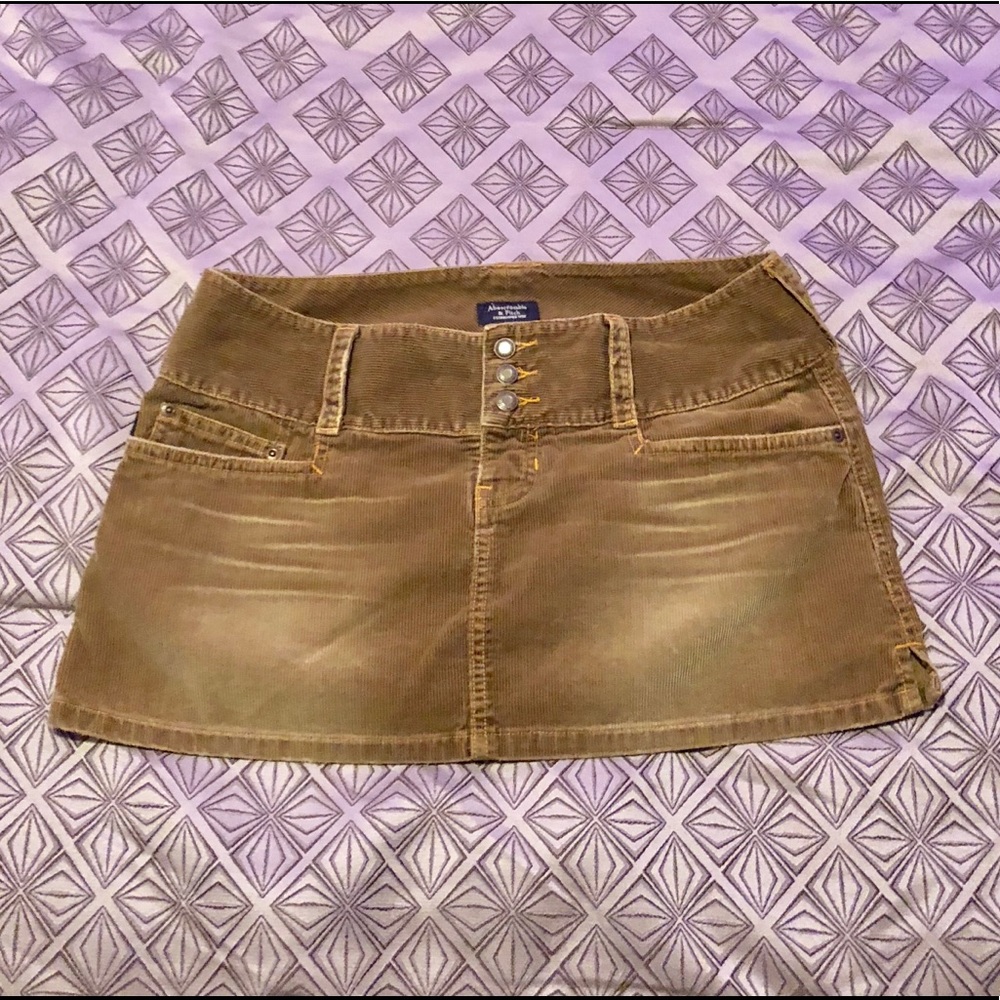 Abercrombie and Fitch brown corduroy mini skirt